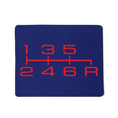 6 Speed Shift Knob Shirts Manual Car Lover Mousepad
