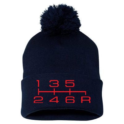 6 Speed Shift Knob Shirts Manual Car Lover Pom Pom 12in Knit Beanie