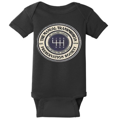 6 Speed The Manual Transmission Preservation Society Baby Bodysuit