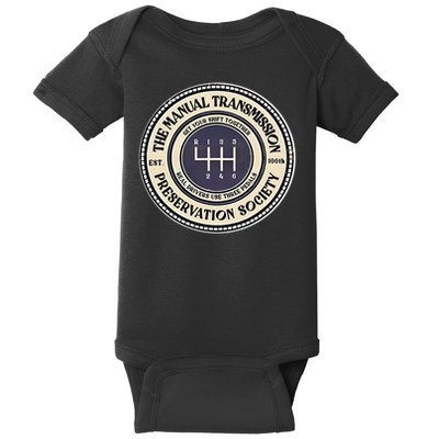 6 Speed The Manual Transmission Preservation Society Baby Bodysuit