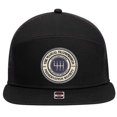 6 Speed The Manual Transmission Preservation Society 7 Panel Mesh Trucker Snapback Hat
