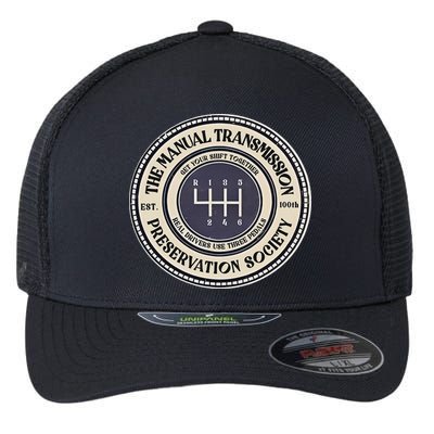 6 Speed The Manual Transmission Preservation Society Flexfit Unipanel Trucker Cap