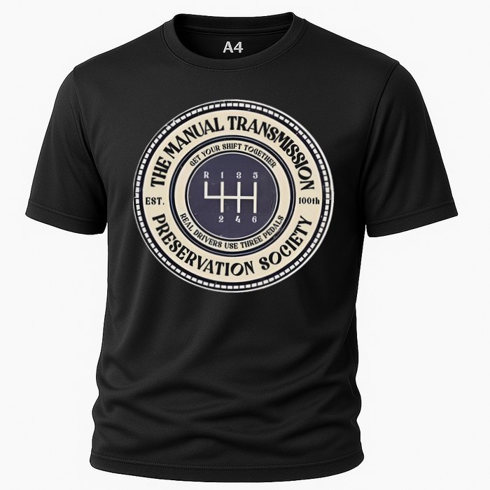 6 Speed The Manual Transmission Preservation Society Cooling Performance Crew T-Shirt