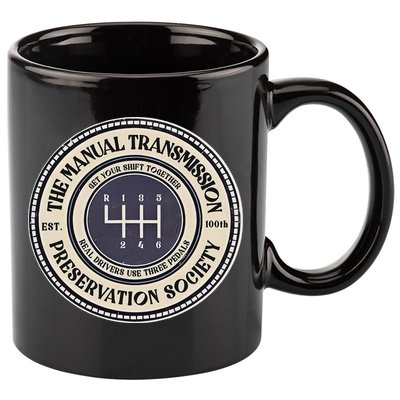 6 Speed The Manual Transmission Preservation Society 11oz C Handle Ceramic Mug