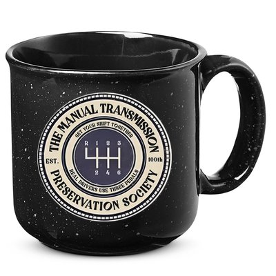 6 Speed The Manual Transmission Preservation Society 15oz Campfire Ceramic Mug