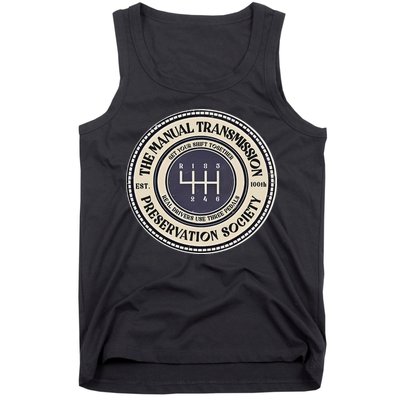 6 Speed The Manual Transmission Preservation Society Tank Top
