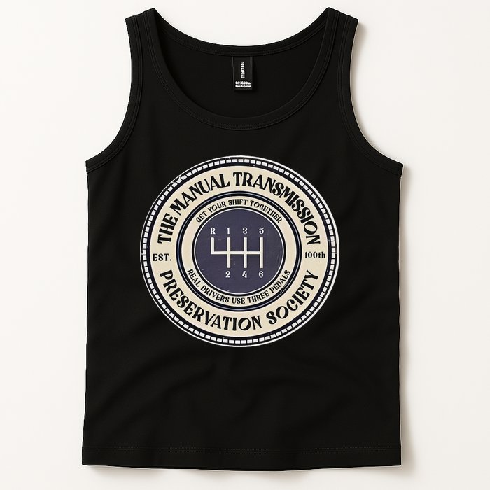 6 Speed The Manual Transmission Preservation Society Tank Top