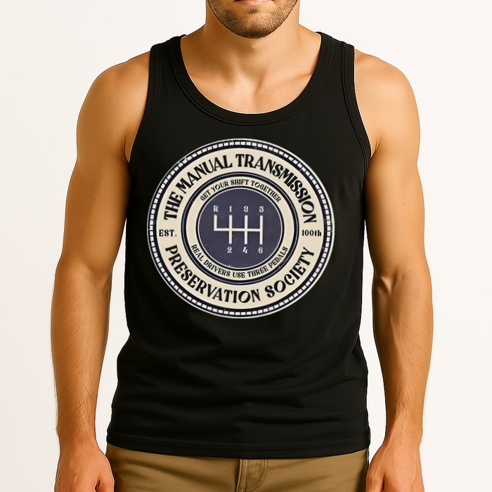 6 Speed The Manual Transmission Preservation Society Tank Top