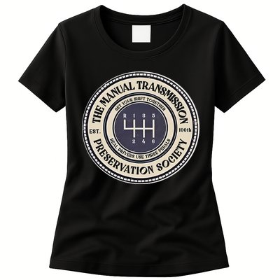 6 Speed The Manual Transmission Preservation Society Womens T-Shirt