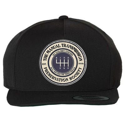 6 Speed The Manual Transmission Preservation Society Wool Snapback Cap