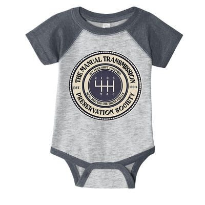 6 Speed The Manual Transmission Preservation Society Infant Baby Jersey Bodysuit