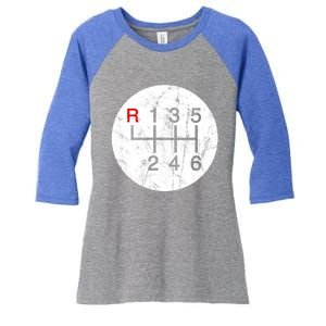 6 Speed Ual Stick Gear Shift Auto Racing Car Driver Gift Meaningful Gift Women's Tri-Blend 3/4-Sleeve Raglan Shirt