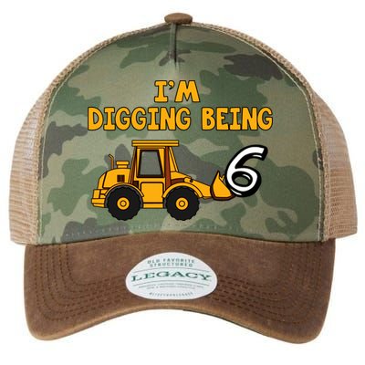 6th Birthday I'm Digging Being Six Legacy Tie Dye Trucker Hat