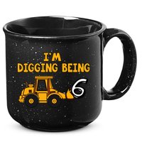 6th Birthday I'm Digging Being Six 15oz Campfire Ceramic Mug