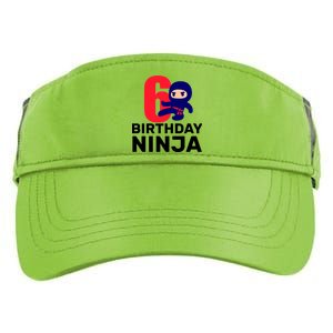 6th Birthday Ninja  Adult Drive Performance Visor