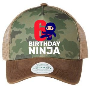 6th Birthday Ninja  Legacy Tie Dye Trucker Hat