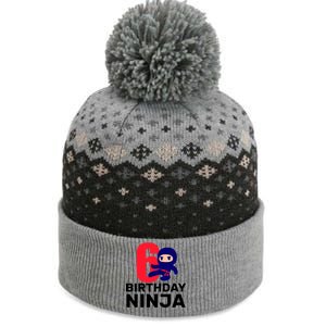 6th Birthday Ninja  The Baniff Cuffed Pom Beanie