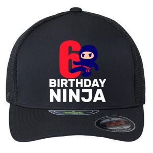 6th Birthday Ninja  Flexfit Unipanel Trucker Cap