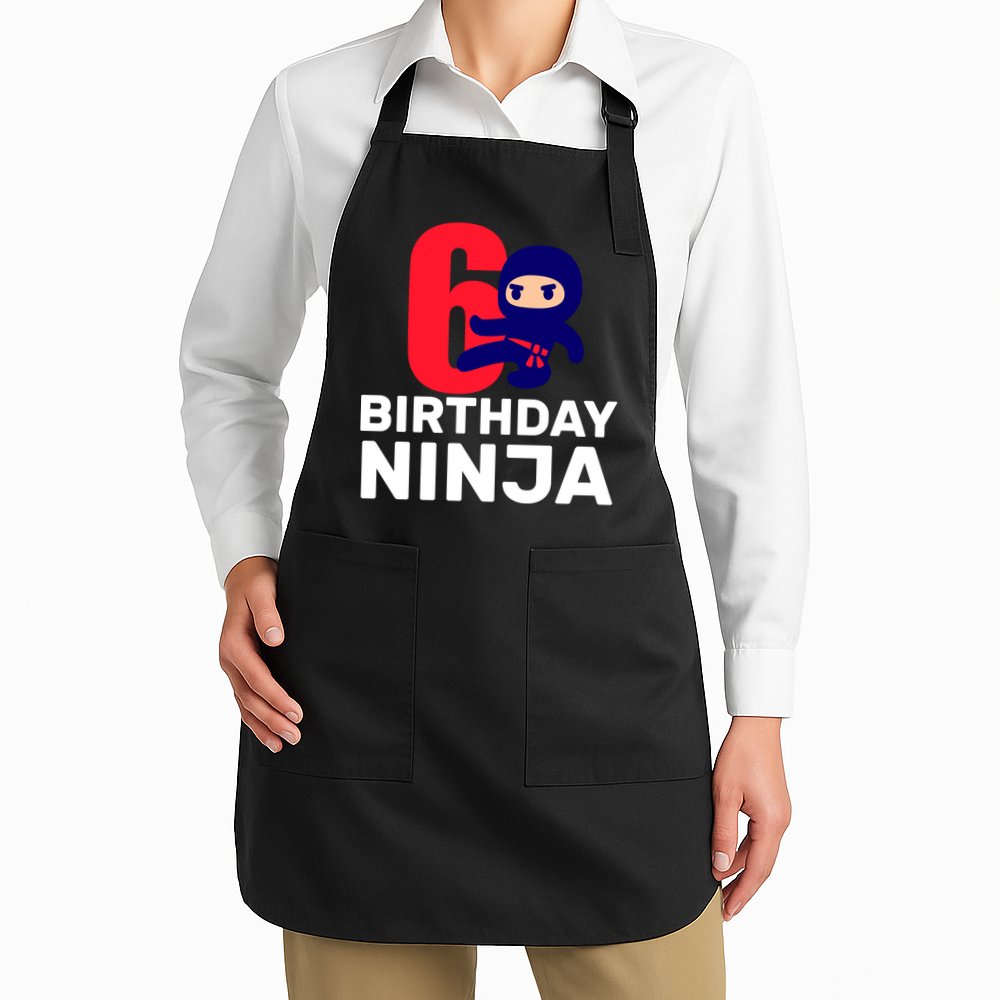 6th Birthday Ninja  Apron