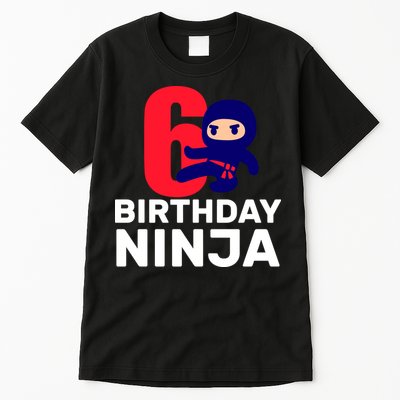 6th Birthday Ninja  Tall T-Shirt