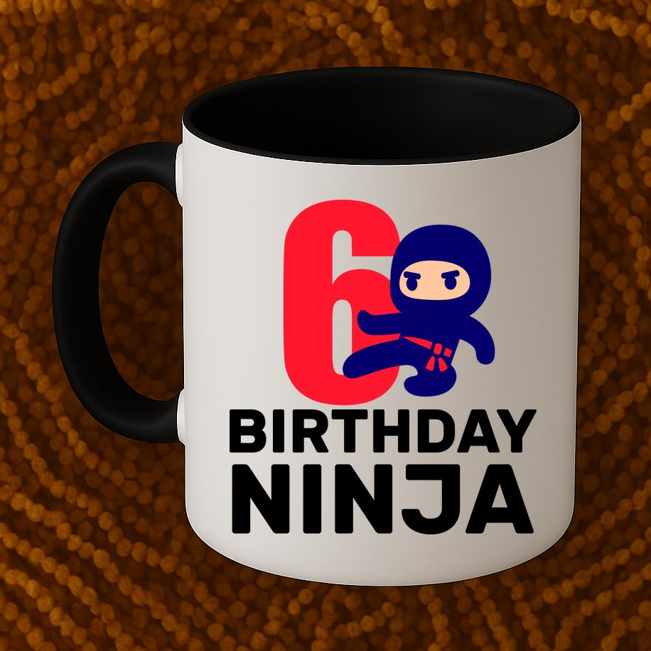6th Birthday Ninja  Mug