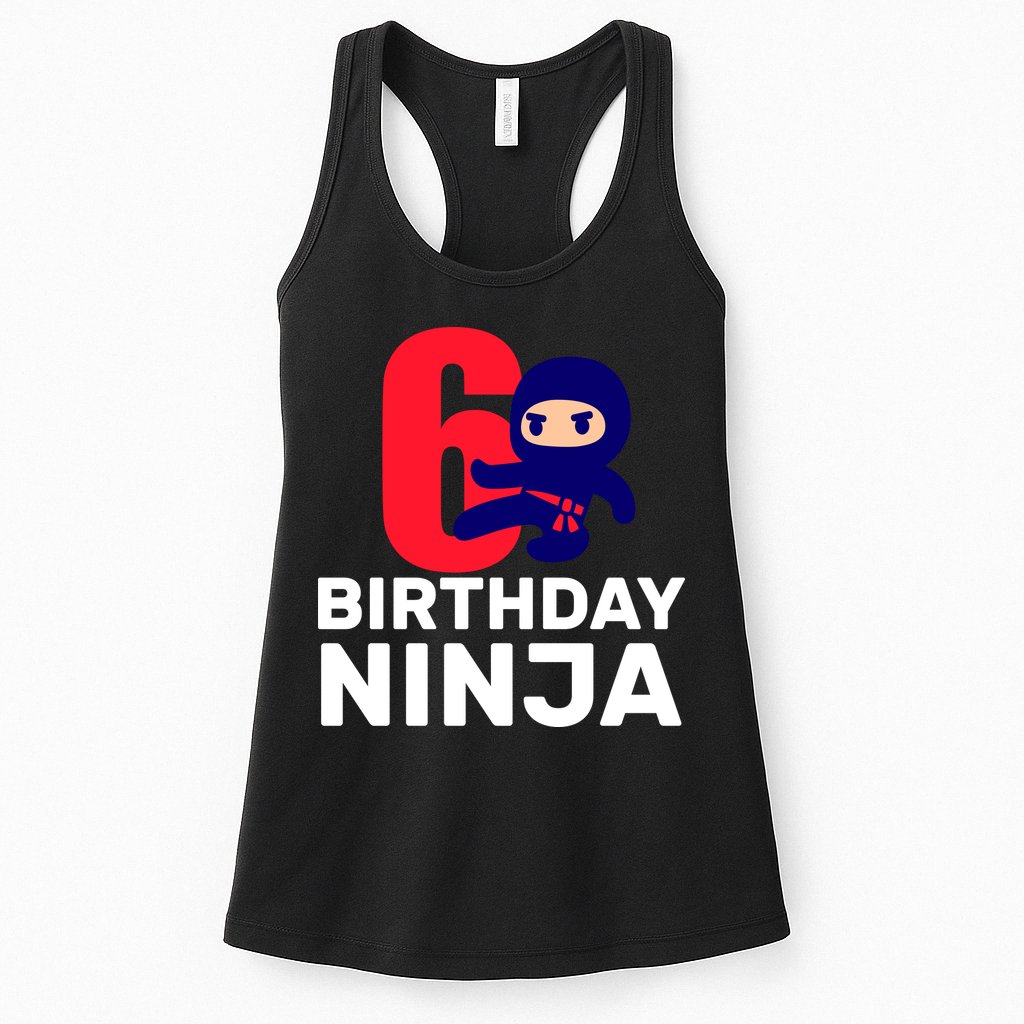 6th Birthday Ninja  Womens Tank Top