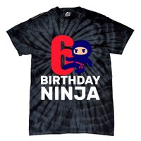 6th Birthday Ninja  Tie-Dye T-Shirt