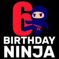 6th Birthday Ninja  Tie-Dye T-Shirt