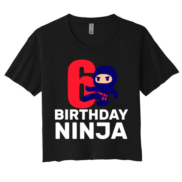 6th Birthday Ninja  Crop Top