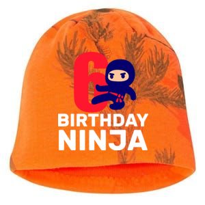 6th Birthday Ninja  Kati - Camo Knit Beanie