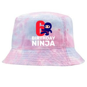 6th Birthday Ninja  Tie-Dyed Bucket Hat