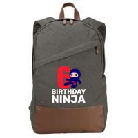 6th Birthday Ninja  Cotton Canvas Backpack