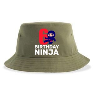 6th Birthday Ninja  Sustainable Bucket Hat