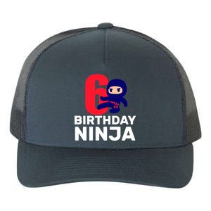 6th Birthday Ninja  Yupoong Adult 5-Panel Trucker Hat