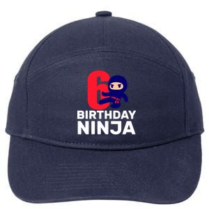 6th Birthday Ninja  7-Panel Snapback Hat