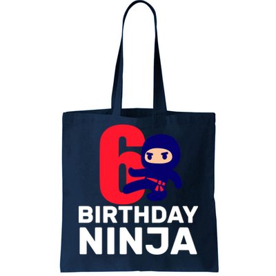 6th Birthday Ninja  Tote Bag