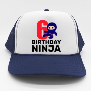 6th Birthday Ninja  Trucker Hat