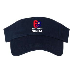 6th Birthday Ninja  Valucap Bio-Washed Visor