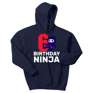 6th Birthday Ninja  Kids Hoodie