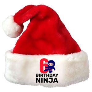 6th Birthday Ninja  Premium Christmas Santa Hat