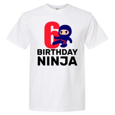 6th Birthday Ninja  Garment-Dyed Heavyweight T-Shirt