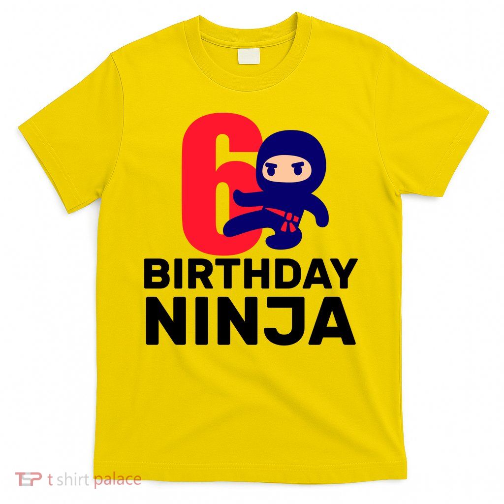 6th Birthday Ninja  T-Shirt