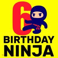 6th Birthday Ninja  Button