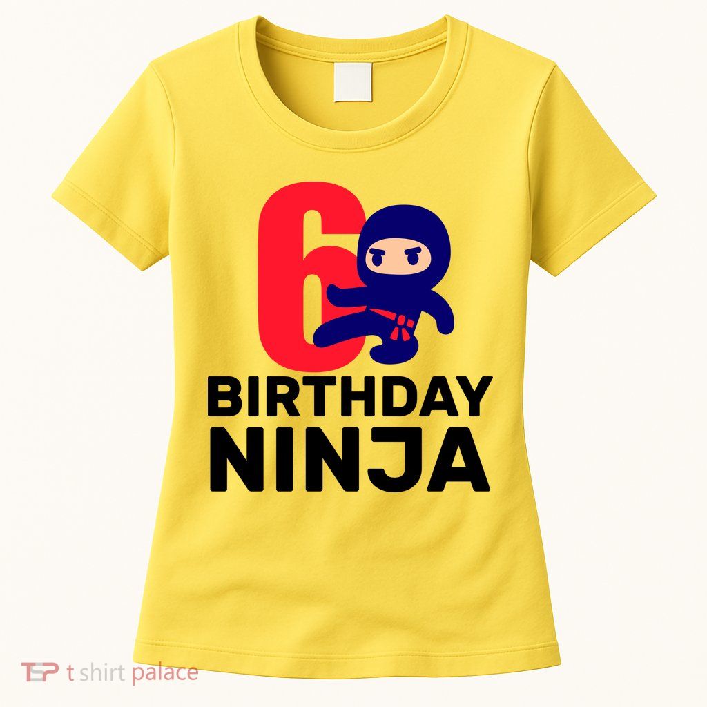 6th Birthday Ninja  Womens T-Shirt