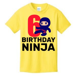 6th Birthday Ninja  Kids T-Shirt