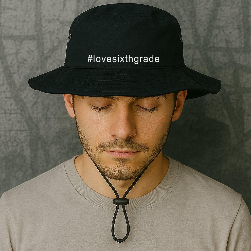 6th Grade Hashtag Love Six Grade Bucket Hat