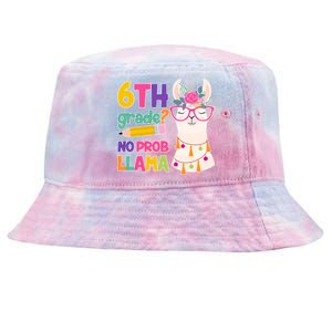 6th Grade? No Prob Llama Tie-Dyed Bucket Hat