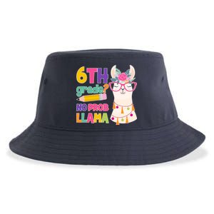 6th Grade? No Prob Llama Sustainable Bucket Hat