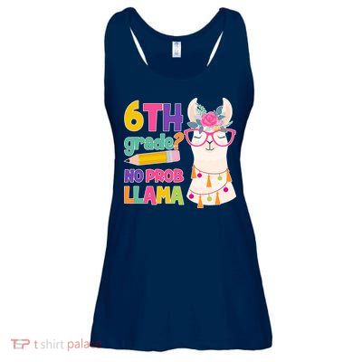 6th Grade? No Prob Llama Ladies Essential Flowy Tank