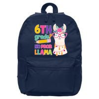 6th Grade? No Prob Llama 16 in Basic Backpack